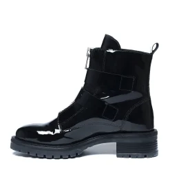 Lak Leren Biker Boots Met Gespen En Rits^Sacha Online