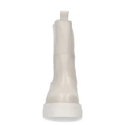 Latte Leren Chelsea Boots Met Detail^Sacha Cheap