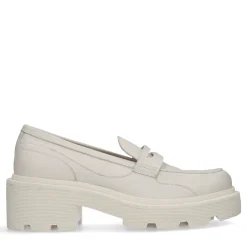 Latte Leren Platform Loafers^Sacha Shop