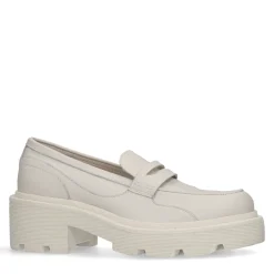 Latte Leren Platform Loafers^Sacha Shop
