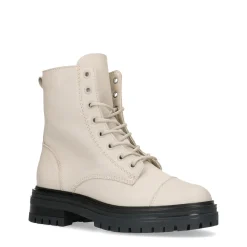 Latte Leren Veterlaarsjes^Sacha Fashion