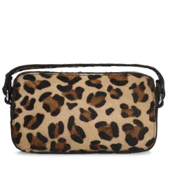 Leren Crossbody Tas Met Luipaardprint^Sacha Cheap