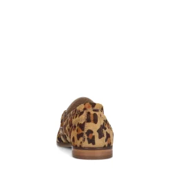 Leren Luipaardprint Loafers Met Goudkleurige Gesp^Sacha Outlet