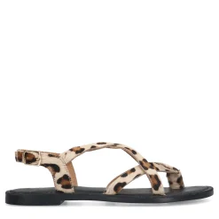 Leren Sandalen Met Luipaardprint^Sacha Shop