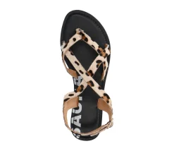 Leren Sandalen Met Luipaardprint^Sacha Shop