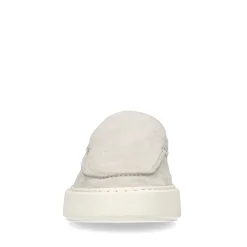 Lichtgrijze Suede Loafers Met Witte Zool^Sacha Hot