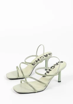 Lichtgroene Strass Sandalen Met Hak^Sacha Cheap
