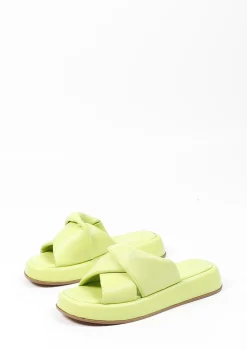 Limegroene Plateau Slippers^Sacha Sale