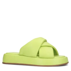 Limegroene Plateau Slippers^Sacha Sale