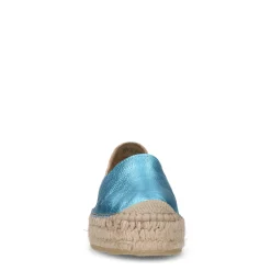Metallic Blauwe Leren Espadrilles^Sacha New