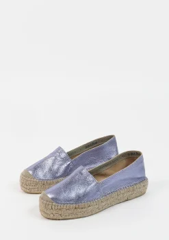 Metallic Lila Leren Espadrilles^Sacha Discount