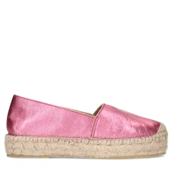 Metallic Roze Leren Espadrilles^Sacha Clearance