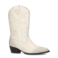 Off White Cowboy Enkellaarsjes Met Studs^Sacha New