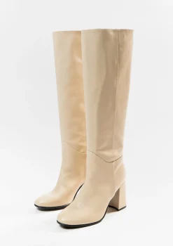 Off White Hoge Leren Laarzen Met Hak^Sacha Online