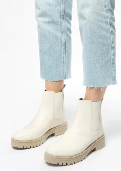 Off White Leren Chelsea Boots^Sacha Cheap