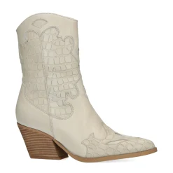 Off White Leren Cowboylaarzen Met Croco Detail^Sacha Discount