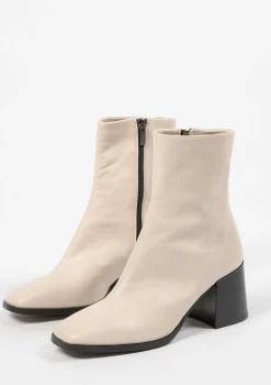 Off White Leren Enkellaarsjes Met Hak^Sacha Store