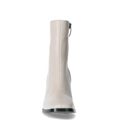 Off White Leren Enkellaarsjes Met Hak^Sacha Store