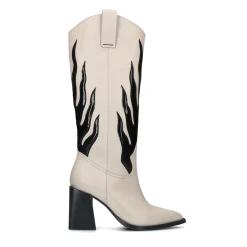 Off White Leren Flame Cowboylaarzen^Sacha Shop