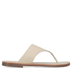 Off White Leren Teenslippers^Sacha Outlet