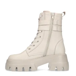 Off White Leren Veterboots^Sacha Sale