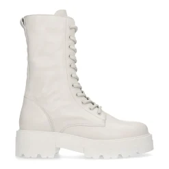 Off White Leren Veterlaarsjes^Sacha New