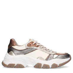 Off White Sneakers Met Metallic Details^Sacha New