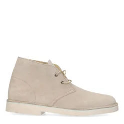 Off White Suede Veterboots^Sacha New