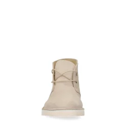 Off White Suede Veterboots^Sacha New