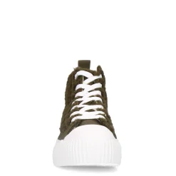 Olijfgroene Hoge Teddy Sneakers^Sacha Cheap