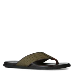Olijfgroene Nubuck Slippers^Sacha Store