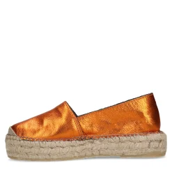 Oranje Metallic Leren Espadrilles^Sacha Cheap