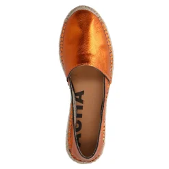 Oranje Metallic Leren Espadrilles^Sacha Cheap