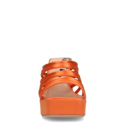 Oranje Satin Sandalen Met Plateau Hak^Sacha New