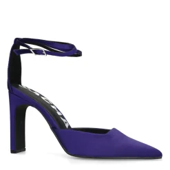 Paarse Satijnen Pumps Met Enkelbandje^Sacha Discount