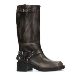 Pre-Order - Greywashed Buckle Biker Boots^Sacha Flash Sale