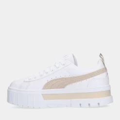 Puma Mayze Lth White/Peyote Dames Sneakers^Sacha Sale
