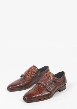 Rehab Phil Croco Bruine Gespschoenen^Sacha Clearance