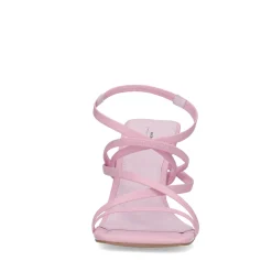 Roze Hak Sandalen Met Bandjes En Carre Neus^Sacha Store