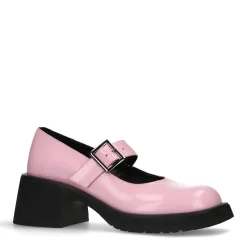 Roze Leren Loafers Met Hak^Sacha Discount