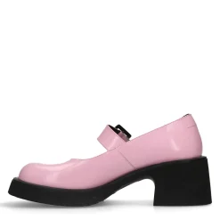 Roze Leren Loafers Met Hak^Sacha Discount