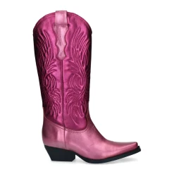Roze Metallic Cowboylaarzen^Sacha Fashion