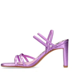 Roze Metallic Hak Sandalen Met Bandjes^Sacha Store