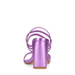 Roze Metallic Hak Sandalen Met Bandjes^Sacha Store