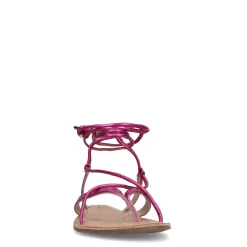 Roze Metallic Leren Sandalen^Sacha Best