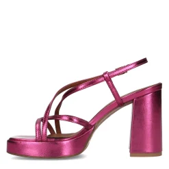 Roze Metallic Sandalen Met Hak^Sacha Discount