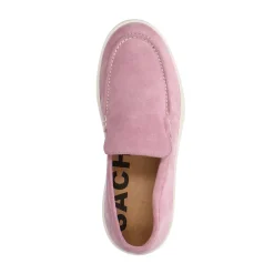 Roze Suede Loafers Met Plateau Zool^Sacha Fashion