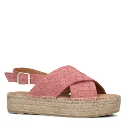 Roze Suede Plateau Sandalen^Sacha Cheap