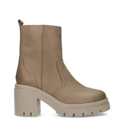 Taupe Enkelboots Met Plateau Hak^Sacha Best
