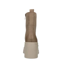 Taupe Enkelboots Met Plateau Hak^Sacha Best